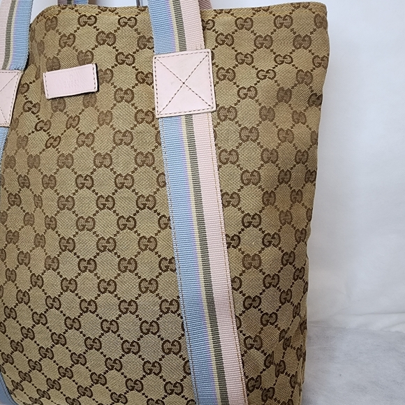 ✨️GUCCI GG Canvas Web Tote Bag - Picture 5 of 15